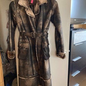 distressed bronze coat